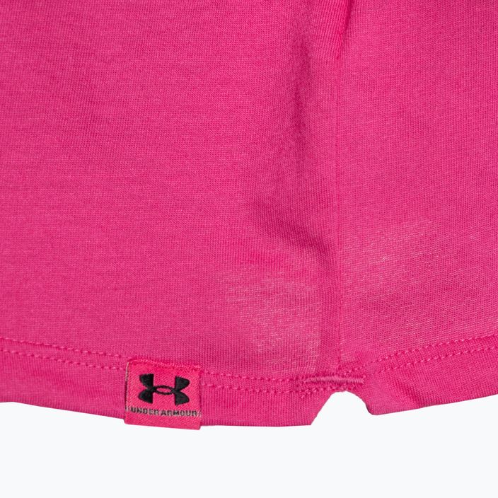 Moteriški treniruočių marškinėliai Under Armour Campus Boxy Crop astro pink/black 3