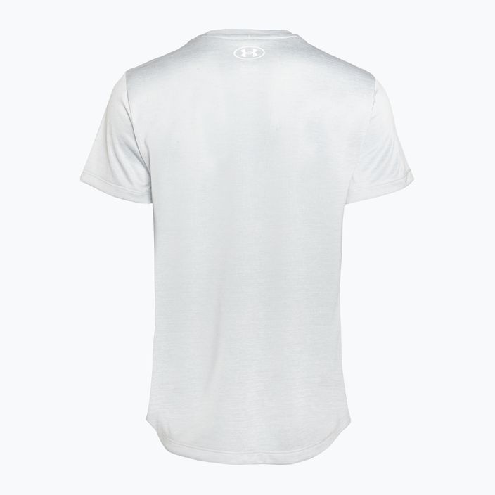 Moteriški treniruočių marškinėliai Under Armour Tech C-Twist halo gray/white 2