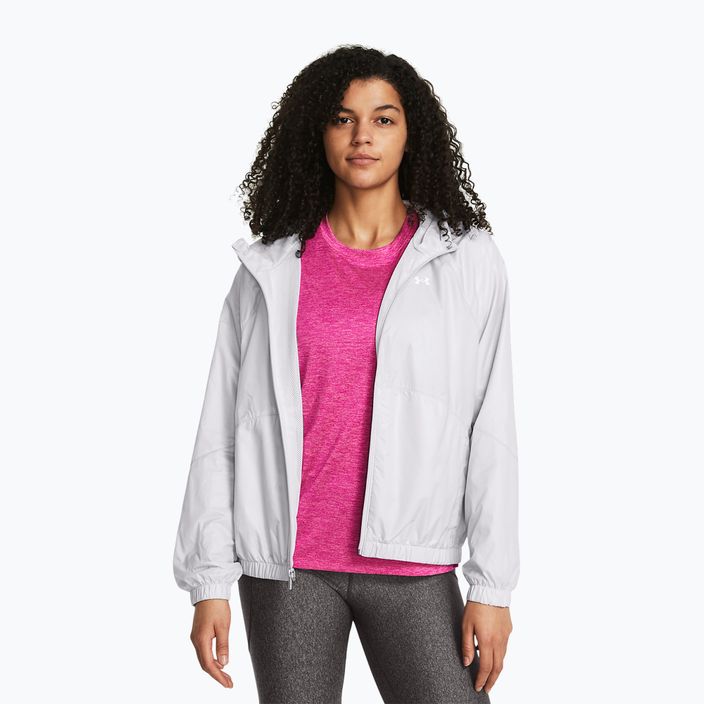 Moteriška striukė nuo vėjo Under Armour Sport Windbreaker halo gray/white