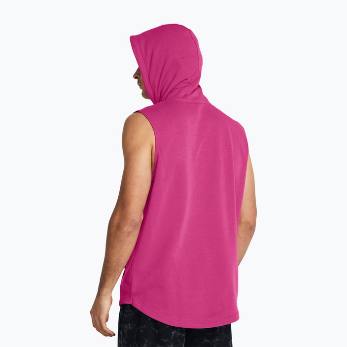Vyriški treniruočių marškinėliai Under Armour Project Q2 Payoff Fleece HD astro pink/atomic/black 2