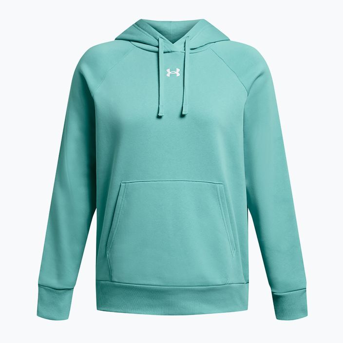 Moteriška "Under Armour Rival Fleece" striukė su gobtuvu radial turquoise/white 4