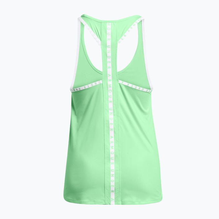 Moteriškas treniruočių tank topas Under Armour Knockout Tank matrix green/white 5