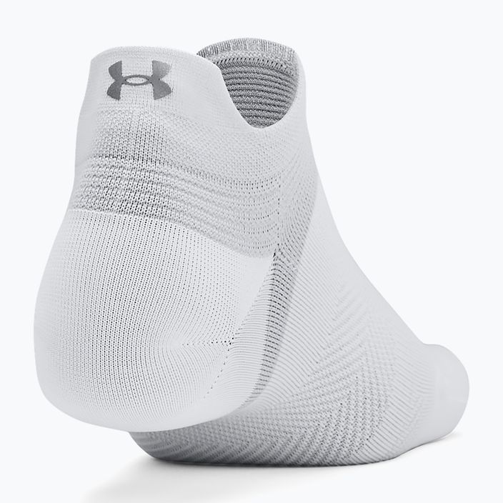 Vyriškos bėgimo kojinės Under Armour Dry Run Lite No Show 3 poros white/white/reflective 3