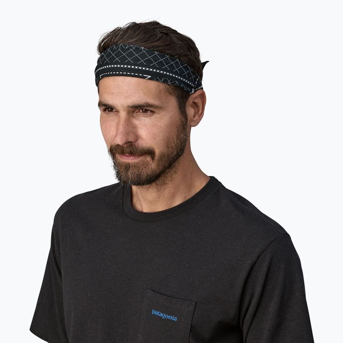 Daugiafunkcinė skara Patagonia Bandana mountain grid/black 4