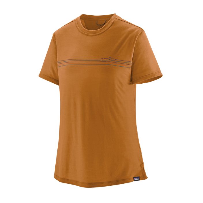 Moteriški marškinėliai Patagonia Cap Cool Merino Blend Graphic Shirt fitz roy fader/golden caramel 2