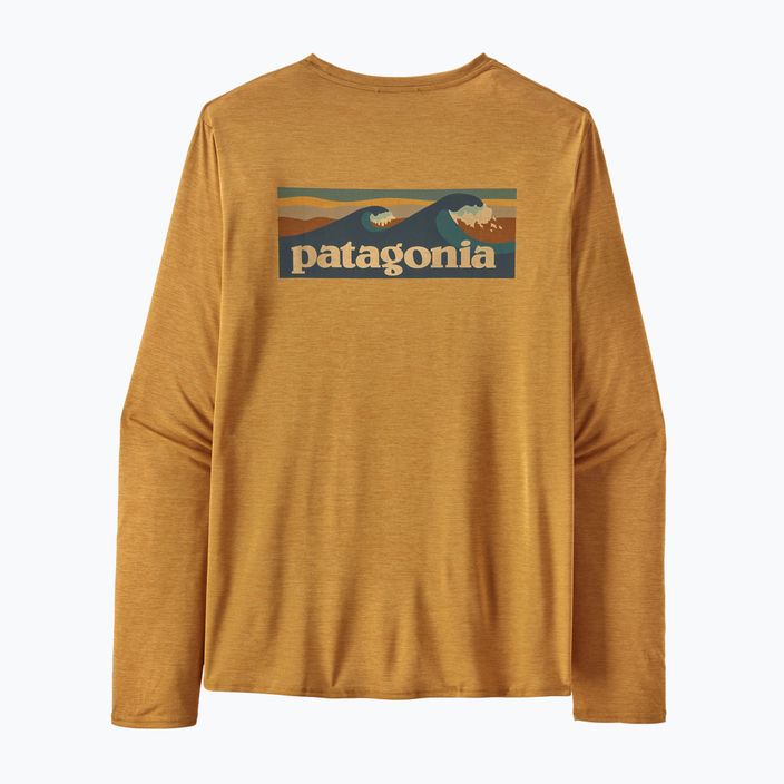 Vyriški marškinėliai Patagonia Cap Cool Daily Graphic Shirt-Waters trekking longsleeve pufferfish gold x-dye 4