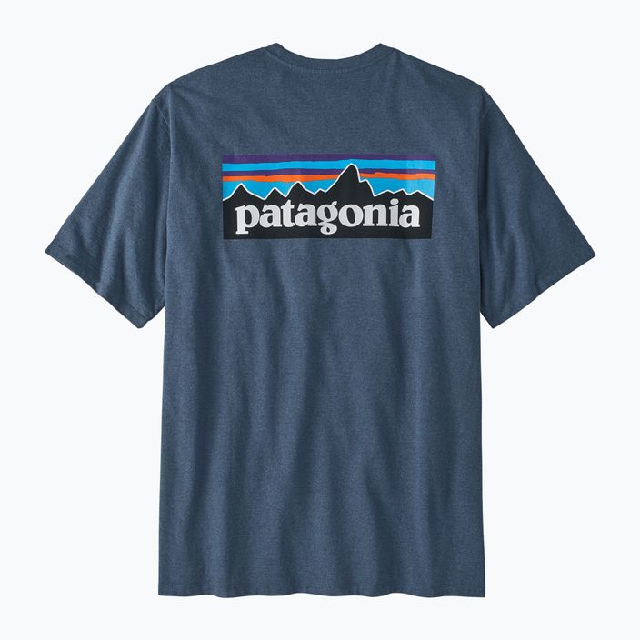 Vyriški žygio marškinėliai Patagonia P-6 Logo Responsibili-Tee utility blue 4