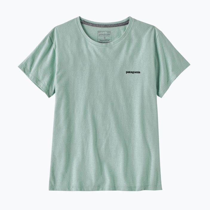 Moteriški žygio marškinėliai Patagonia P-6 Logo Responsibili-Tee wispy green 3