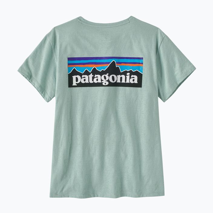 Moteriški žygio marškinėliai Patagonia P-6 Logo Responsibili-Tee wispy green 4