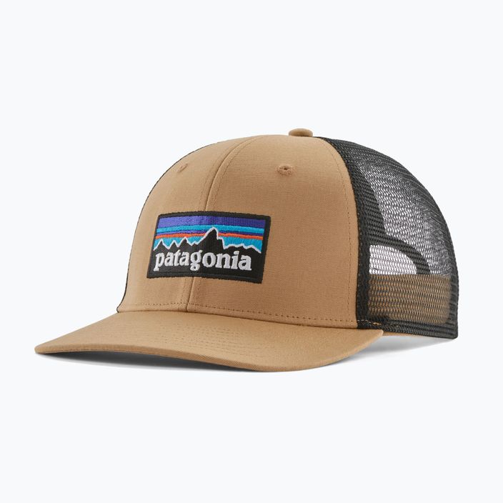 Kepuraitė su snapeliu Patagonia P-6 Logo Trucker pufferfish grayling brown