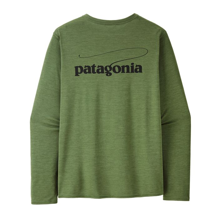 Vyriški marškinėliai ilgomis rankovėmis Patagonia Cap Cool Daily Graphic Shirt-Waters casting logo/terrain green x-dye 2