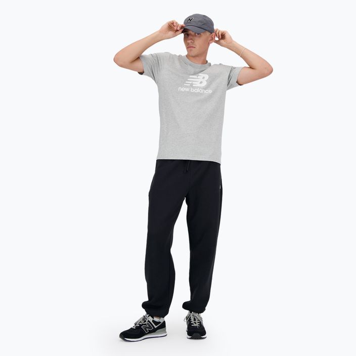 Vyriški marškinėliai New Balance Stacked Logo athletic grey 2