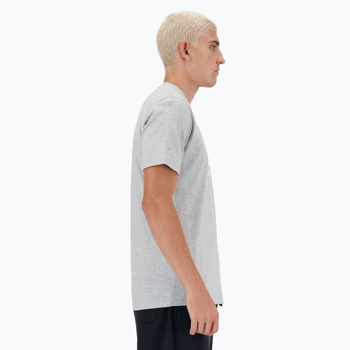 Vyriški marškinėliai New Balance Stacked Logo athletic grey 5