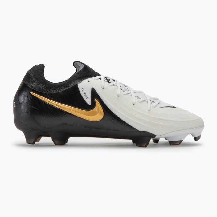 Vyriški futbolo batai Nike Phantom GX II Pro FG white/metallic gold coin/black 2