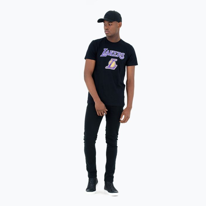 Vyriški marškinėliai New Era NOS NBA Regular Tee Los Angeles Lakers black 2