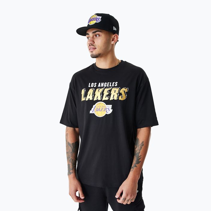 Vyriški marškinėliai New Era Team Script OS Tee Los Angeles Lakers black