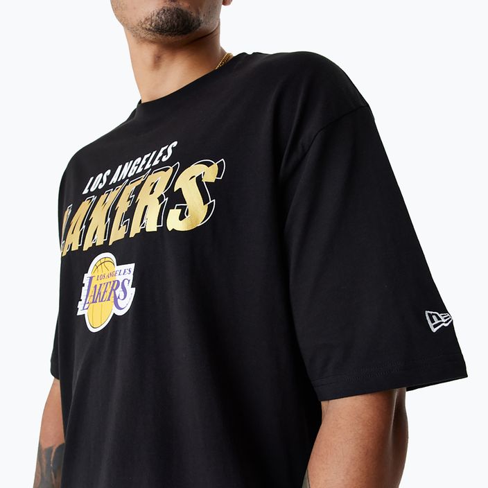 Vyriški marškinėliai New Era Team Script OS Tee Los Angeles Lakers black 5