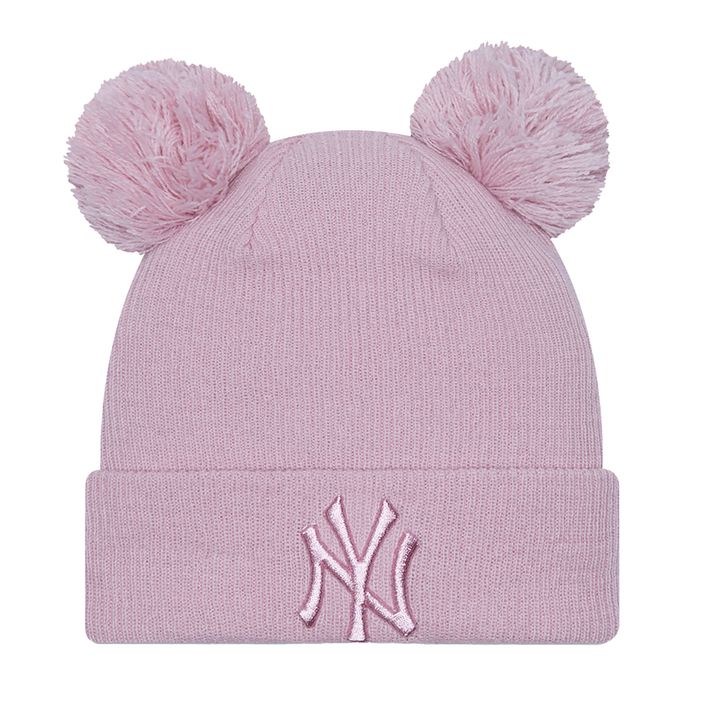 Moteriška kepurė New Era Female Metalic Logo Beanie New York Yankees pastel pink 2