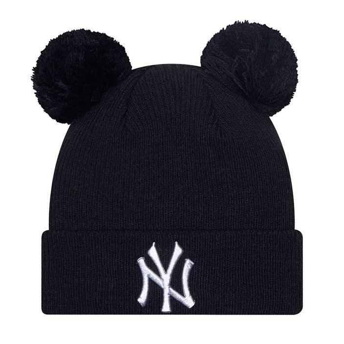 Moteriška kepurė New Era Female Metalic Logo Beanie New York Yankees black 2
