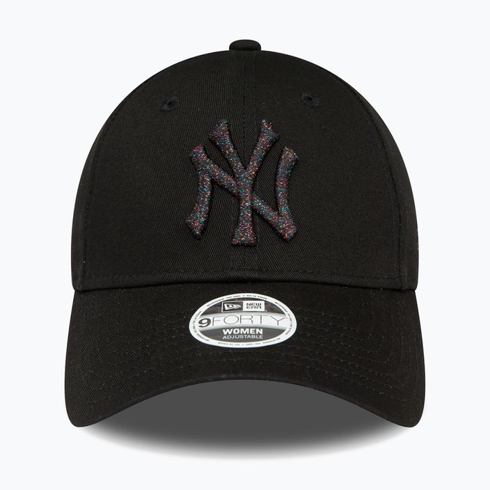 Moterų New Era Metallic Logo 9Forty New York Yankees beisbolo kepuraitė juoda 2
