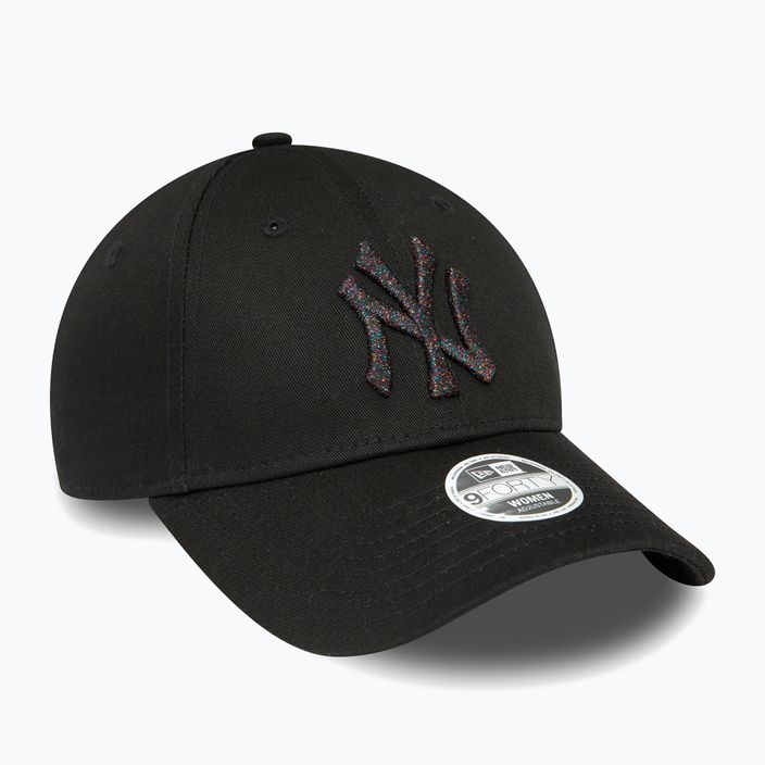 Moterų New Era Metallic Logo 9Forty New York Yankees beisbolo kepuraitė juoda 3