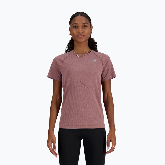 Moteriški marškinėliai New Balance Seamless licorice heather