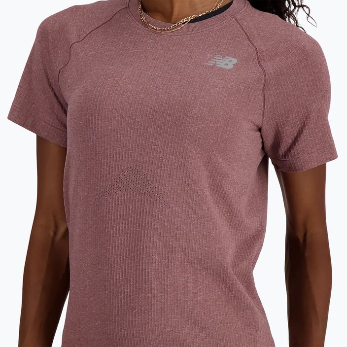 Moteriški marškinėliai New Balance Seamless licorice heather 5