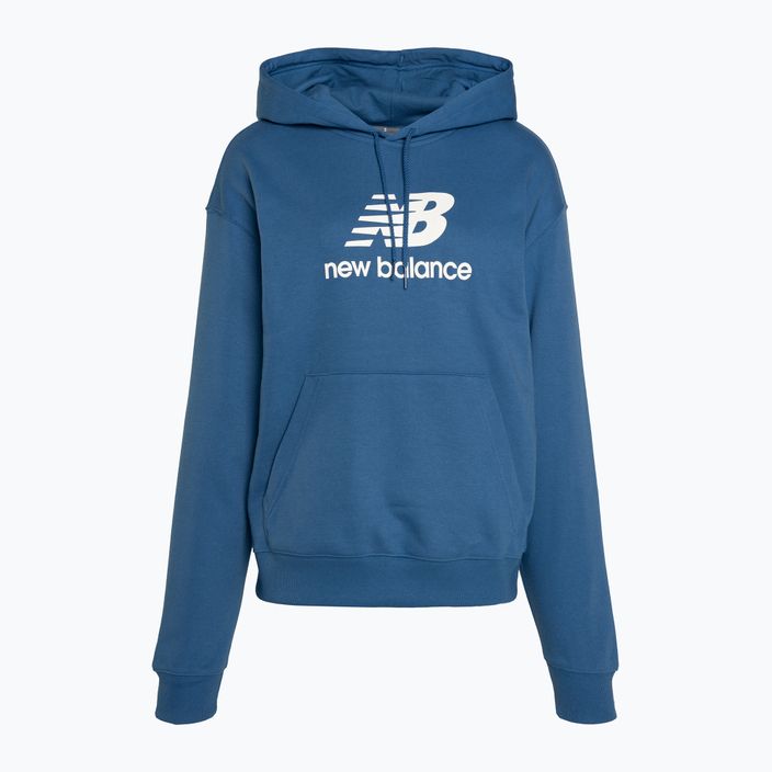 Moteriškas džemperis New Balance French Terry Stacked Logo Hoodie blueagat 5