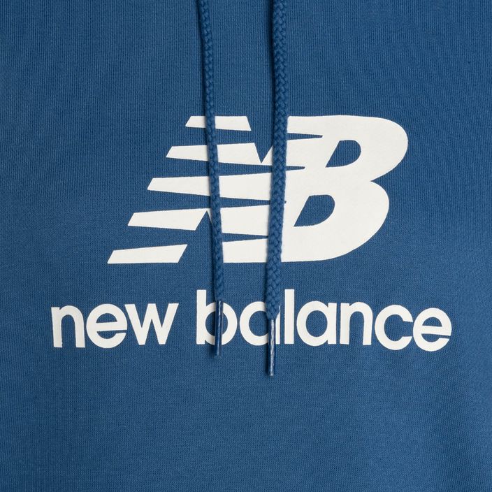 Moteriškas džemperis New Balance French Terry Stacked Logo Hoodie blueagat 7