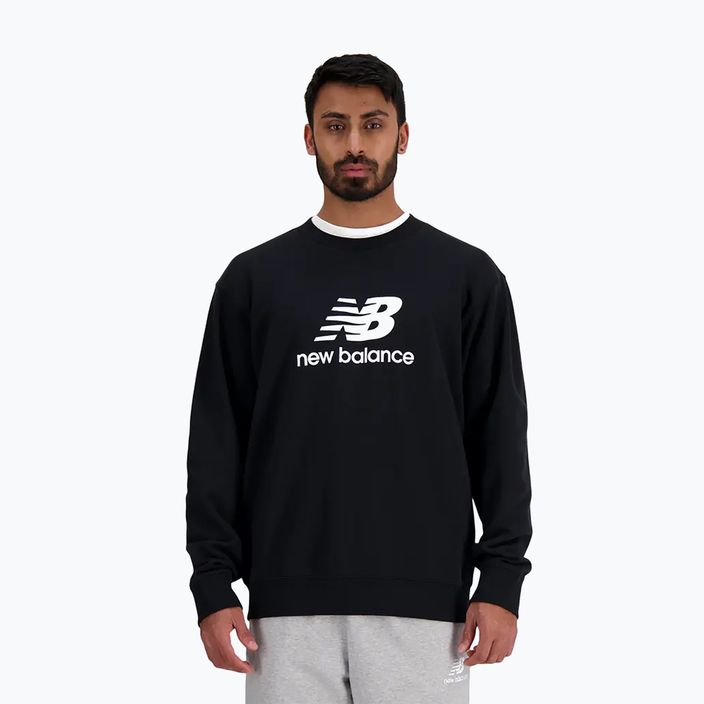 Vyriškas džemperis New Balance Stacked Logo French Terry Crew black
