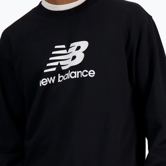 Vyriškas džemperis New Balance Stacked Logo French Terry Crew black 4