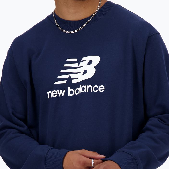 Vyriškas džemperis New Balance Stacked Logo French Terry Crew nb navy 4