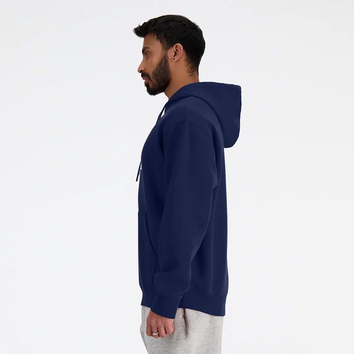 Vyriškas džemperis New Balance Stacked Logo French Terry Hoodie navy 3