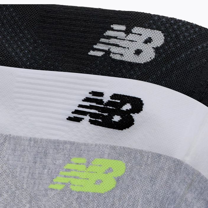 Kojinės New Balance Running Repreve No Show Tab 3 poros grey/white/black 3