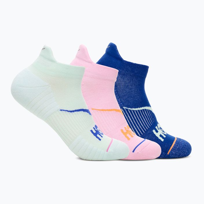 Kojinės HOKA No-Show Run Sock 3 pary aqua brze/pink twilight/ultramarine