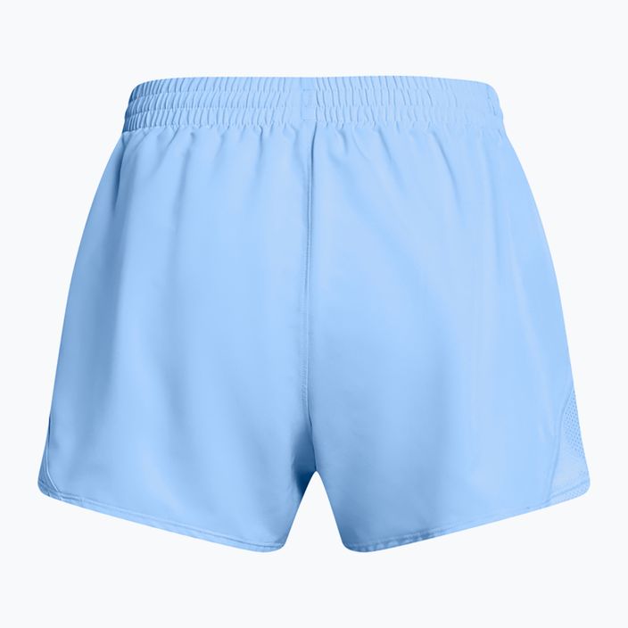 Moteriški bėgimo šortai Under Armour Fly By 3" nimbus blue/nimbus blue/reflective 2