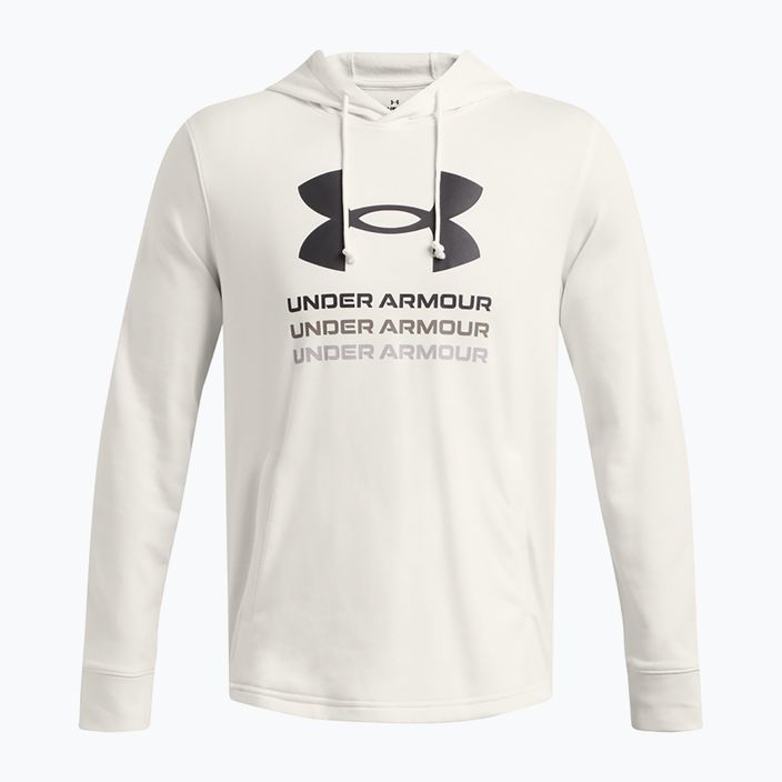 Vyriškas džemperis Under Armour Rival Terry Graphic Hood onyx white/black