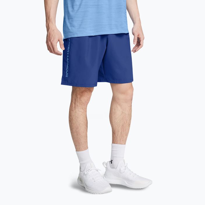 Vyriški treniruočių šortai Under Armour Woven Wordmark tech blue/horizon blue