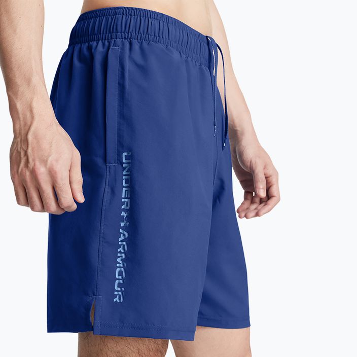 Vyriški treniruočių šortai Under Armour Woven Wordmark tech blue/horizon blue 4