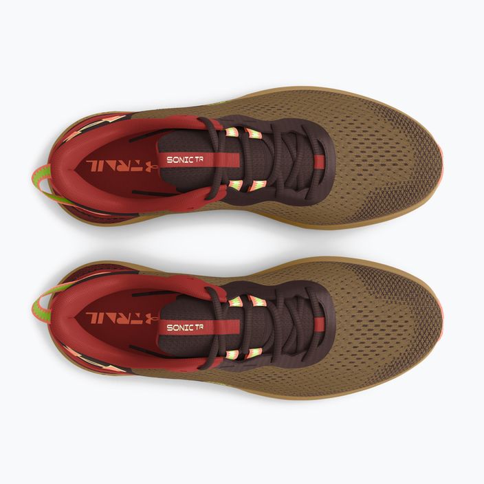 Under Armour Sonic Trail vyrų bėgimo bateliai coyote/earthen orange/flare orange 4