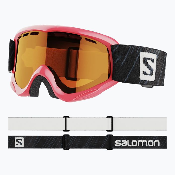 Salomon Juke Access rožinės/toninės oranžinės spalvos vaikiški slidinėjimo akiniai L39137500 6