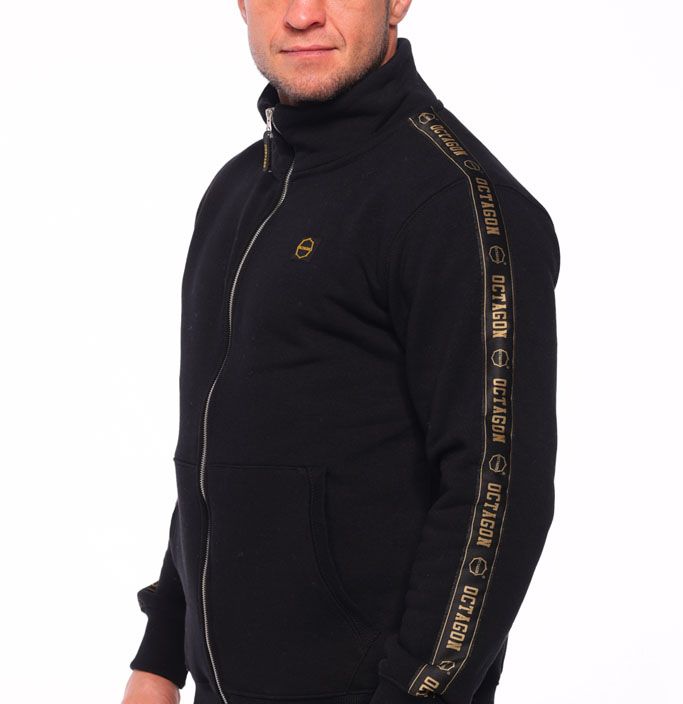 Vyriškas džemperis Octagon Zip Stripe juodas 2
