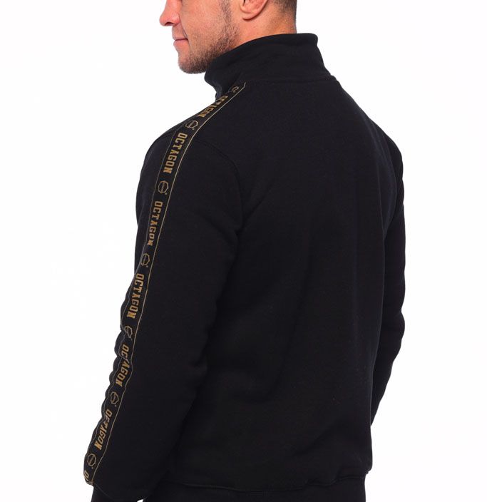 Vyriškas džemperis Octagon Zip Stripe juodas 3