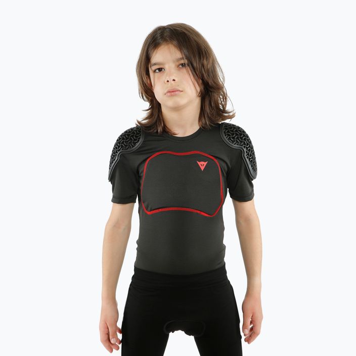 Vaikiški dviratininkų marškinėliai su apsaugomis Dainese Scarabeo Pro black 3