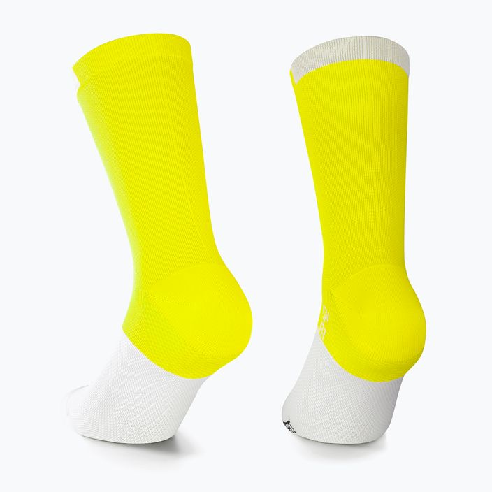 ASSOS GT C2 optiškai geltonos dviratininkų kojinės 2