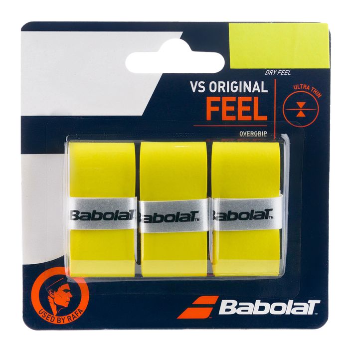 Babolat VS Original teniso raketės apvyniojimas 3 vnt. geltonos spalvos 653040 2