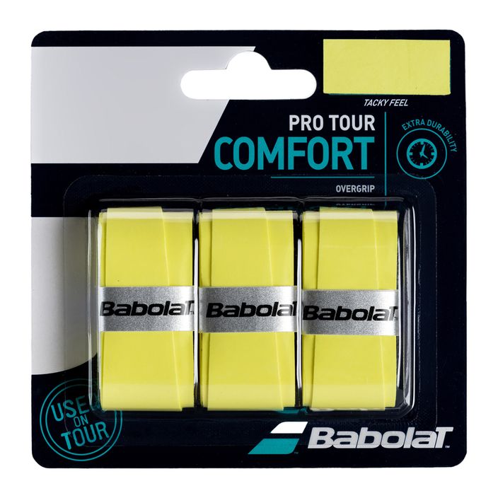Babolat Pro Tour teniso raketės apvyniojimas 3 vnt. geltonos spalvos 653037 2