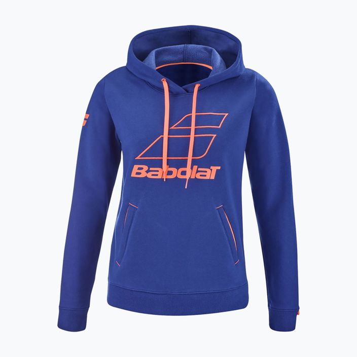 Moteriški teniso marškinėliai Babolat Exercise Hood blue 4WTD041