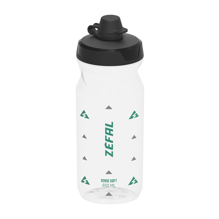 Dviračio vandens butelis Zefal Sense Soft 65 No-Mud 650 ml translucent 2