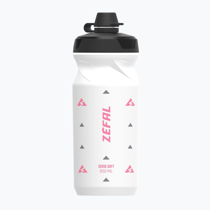 Dviračio vandens butelis Zefal Sense Soft 65 No-Mud 650 ml white 2